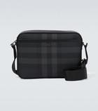 Burberry - Muswell leather-trimmed crossbody bag