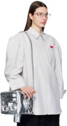 Doublet White Robot Shoulder Shirt