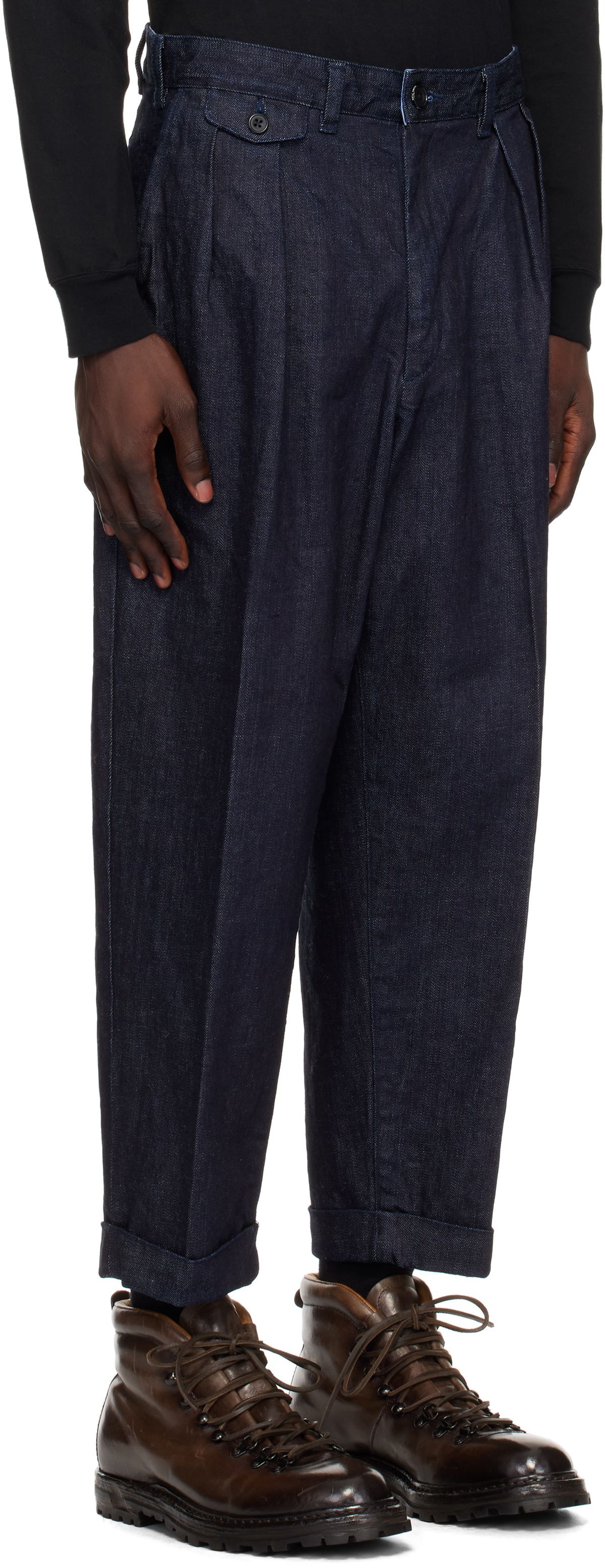 BEAMS PLUS Indigo 2 Pleats Jeans