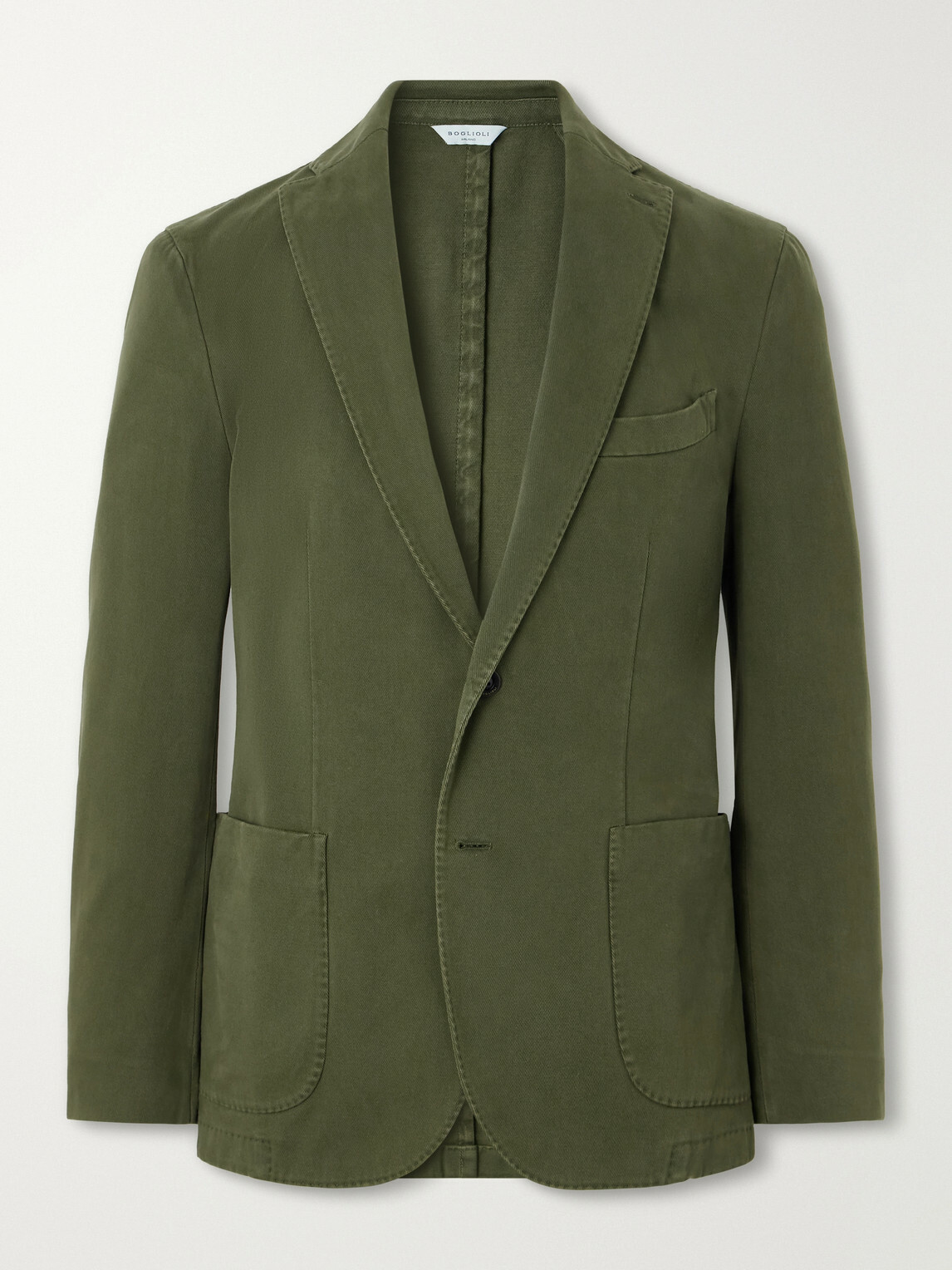 Boglioli - Stretch Cotton-Twill Suit Jacket - Green