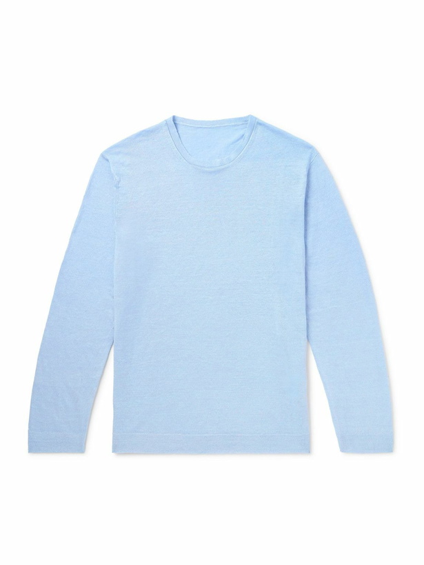 Photo: Anderson & Sheppard - Linen Sweater - Blue