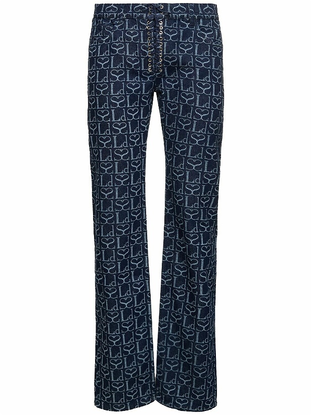 Photo: LUDOVIC DE SAINT SERNIN - Monogram Cotton Denim Straight Jeans