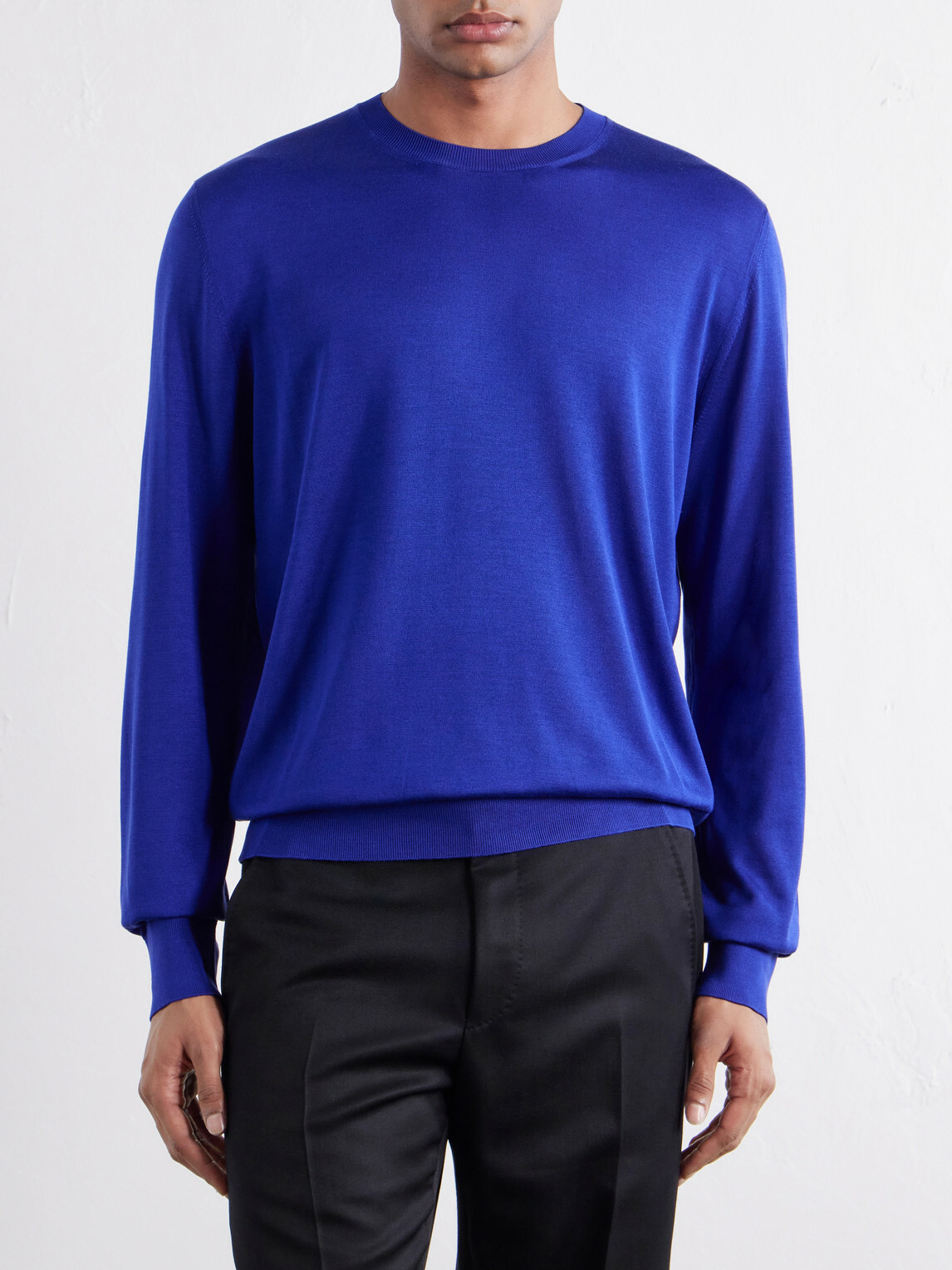 TOM FORD - Silk Sweater - Blue