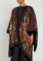 LA Double J Patterned-intarsia Wool Poncho - Multicoloured - One Size