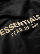 FEAR OF GOD ESSENTIALS - Logo-Appliquéd Shell Coach Jacket - Black