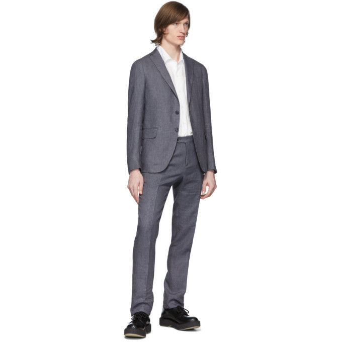 Eidos Grey Linen Blazer