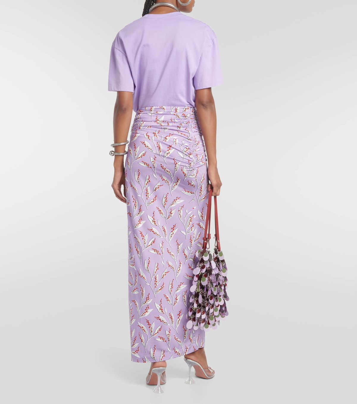 Rabanne Floral wrap skirt