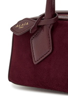 Alaïa Le Teckle Small Leather and Suede Shoulder bag - Burgundy - One Size