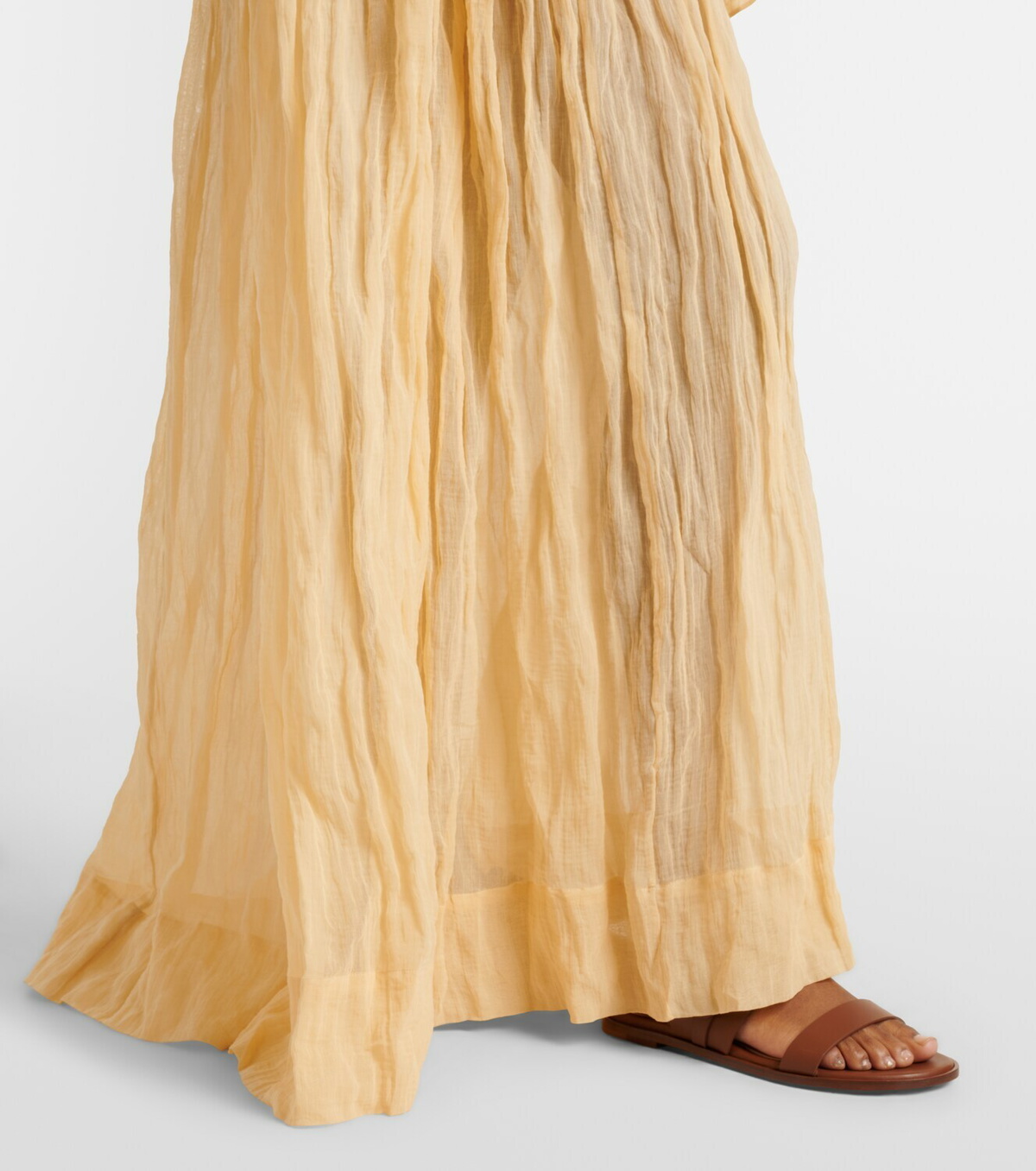 Plan C Scarf-detail cotton-blend maxi dress