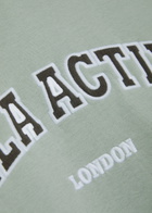 Tala Logo-embroidered Hooded Cotton-blend Sweatshirt Sage
