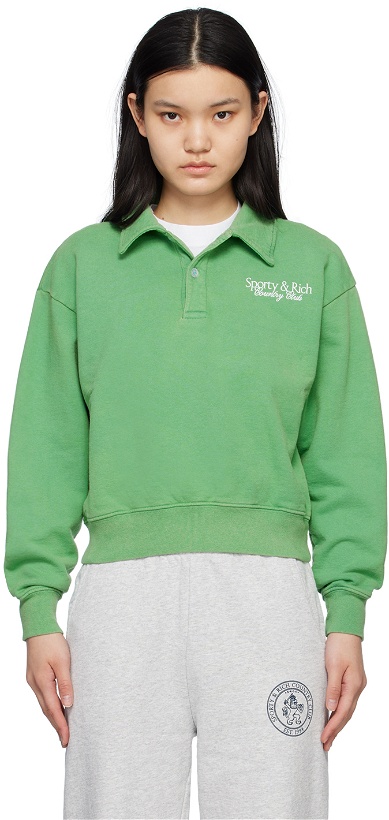 Photo: Sporty & Rich Green 'Country Club' Polo