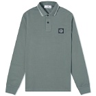 Stone Island Men's Long Sleeve Patch Polo Shirt in Musk
