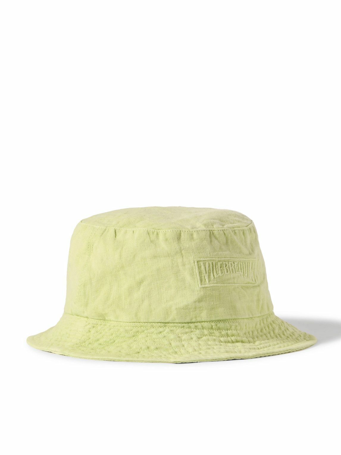 Vilebrequin - Bohème Logo-Embroidered Linen Bucket Hat - Green