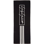 Y-3 Black and Off-White 3-Stripe Scarf
