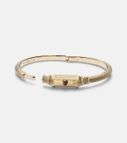 Marie Lichtenberg Baby 18kt gold (750/1000) locket bangle with ruby
