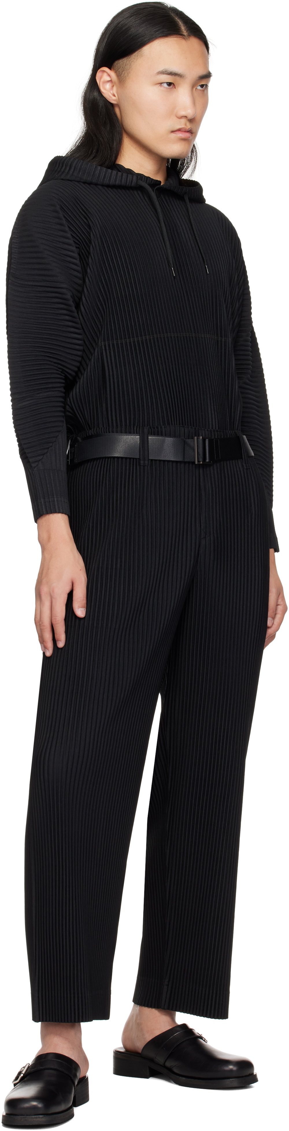 132 5. ISSEY MIYAKE Black Standard Reversible Belt