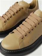 Alexander McQueen - Exaggerated-Sole Leather Sneakers - Brown