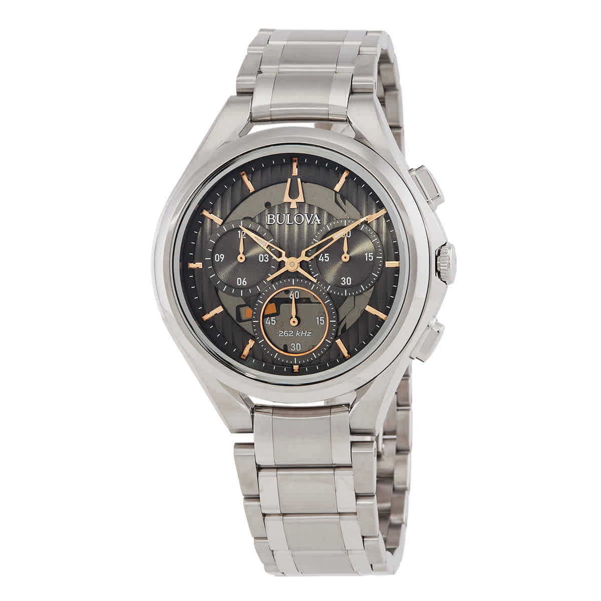 Bulova Curv Chronograph Quartz Grey Dial Mens Watch 96A298 Bulova