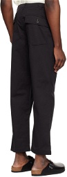 Universal Works Black Fatigue Trousers