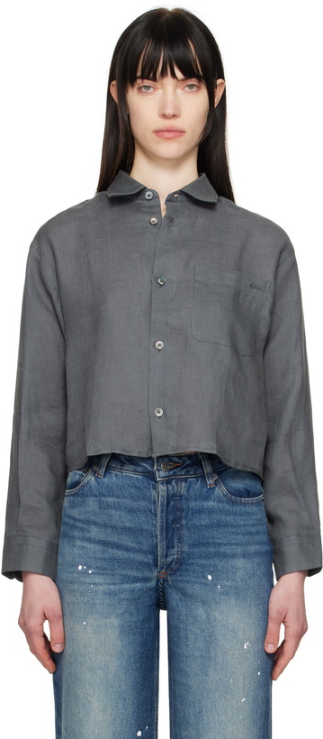 Photo: A.P.C. Gray Sophie Logo Shirt