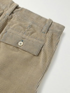 The Elder Statesman - Straight-Leg Pleated Cotton-Corduroy Trousers - Neutrals