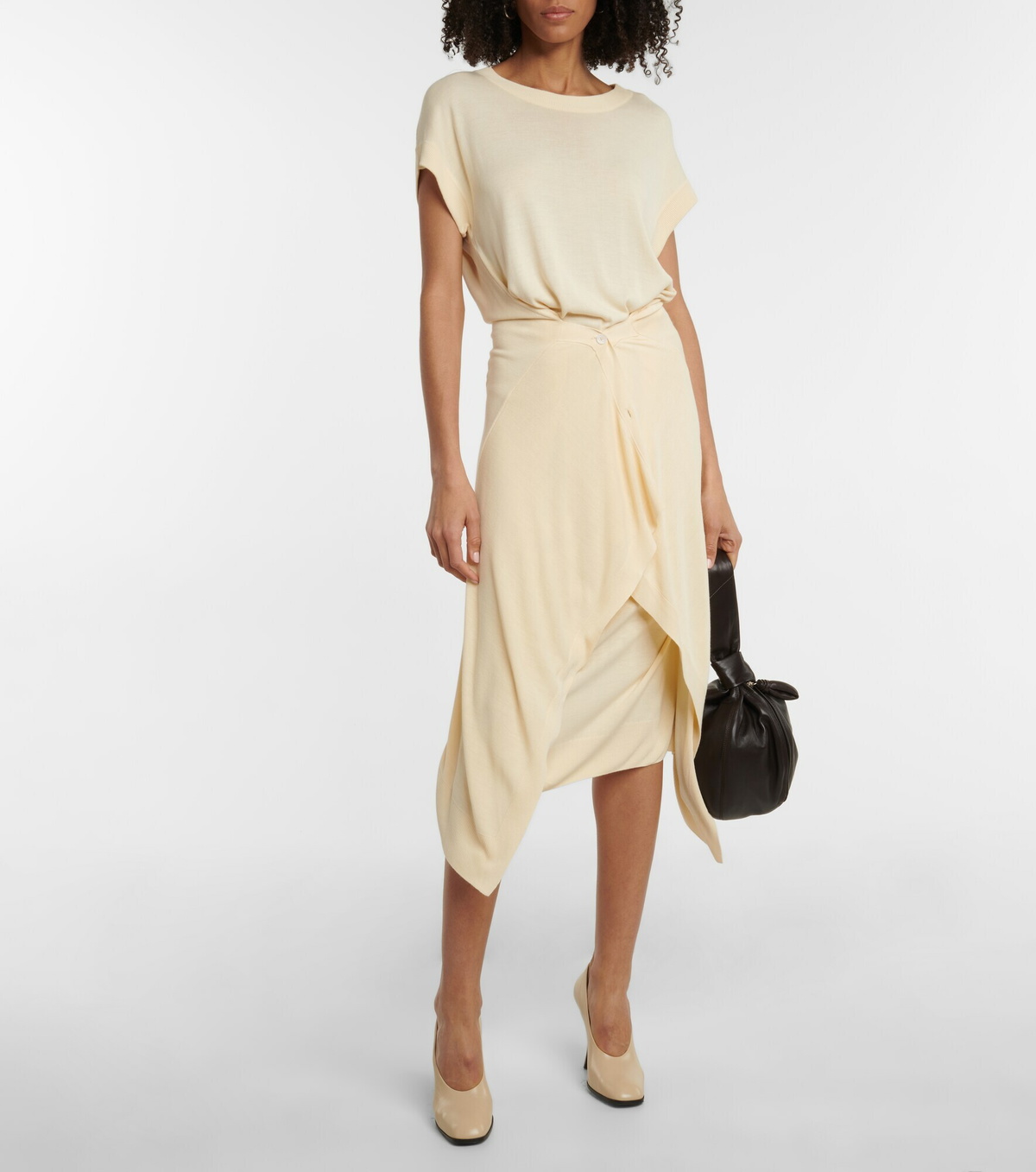 ruched bust a-line mini dress in white Equinoxe V-Bust Ruched Mini Dress White