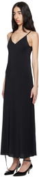 MM6 Maison Margiela Black Silk Maxi Dress