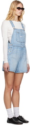 Levi's Blue Utility Short Denim Overalls