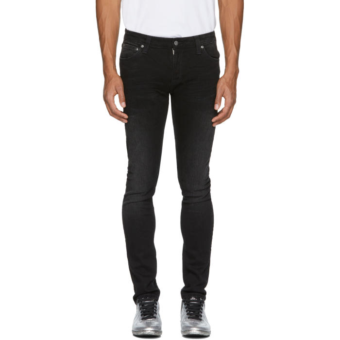 Photo: Nudie Jeans Black Skinny Lin Jeans