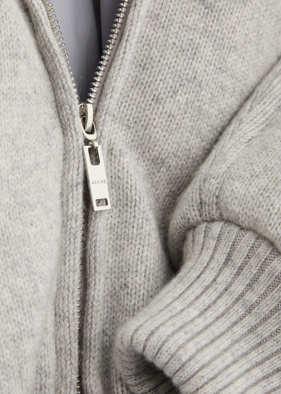Aexae Padded Cashmere-blend Jacket Grey