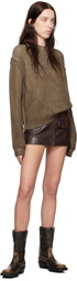 GUESS USA Brown Vintage Washed Sweater