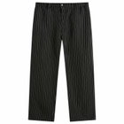 Willy Chavarria Men's Toluca Pinstripe Pant in Black/White Stripe