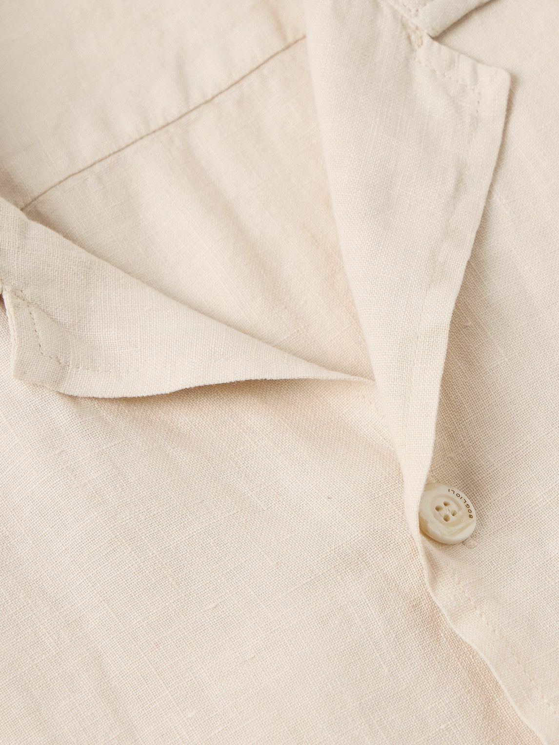 Boglioli - Camp-Collar Linen Overshirt - Neutrals