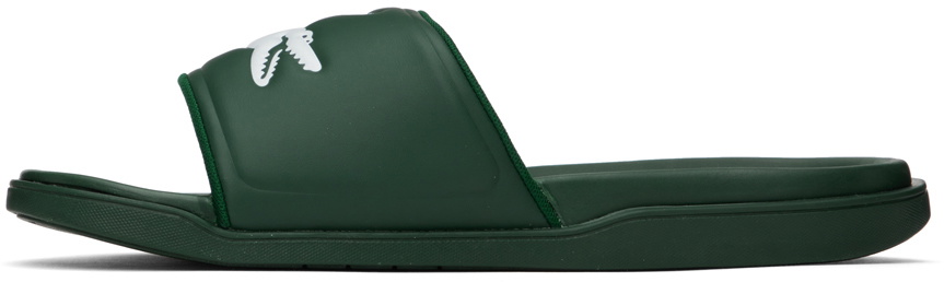 Lacoste Green Croco Dualiste Slides