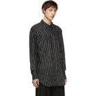 Julius Black Striped Seamed Shirt