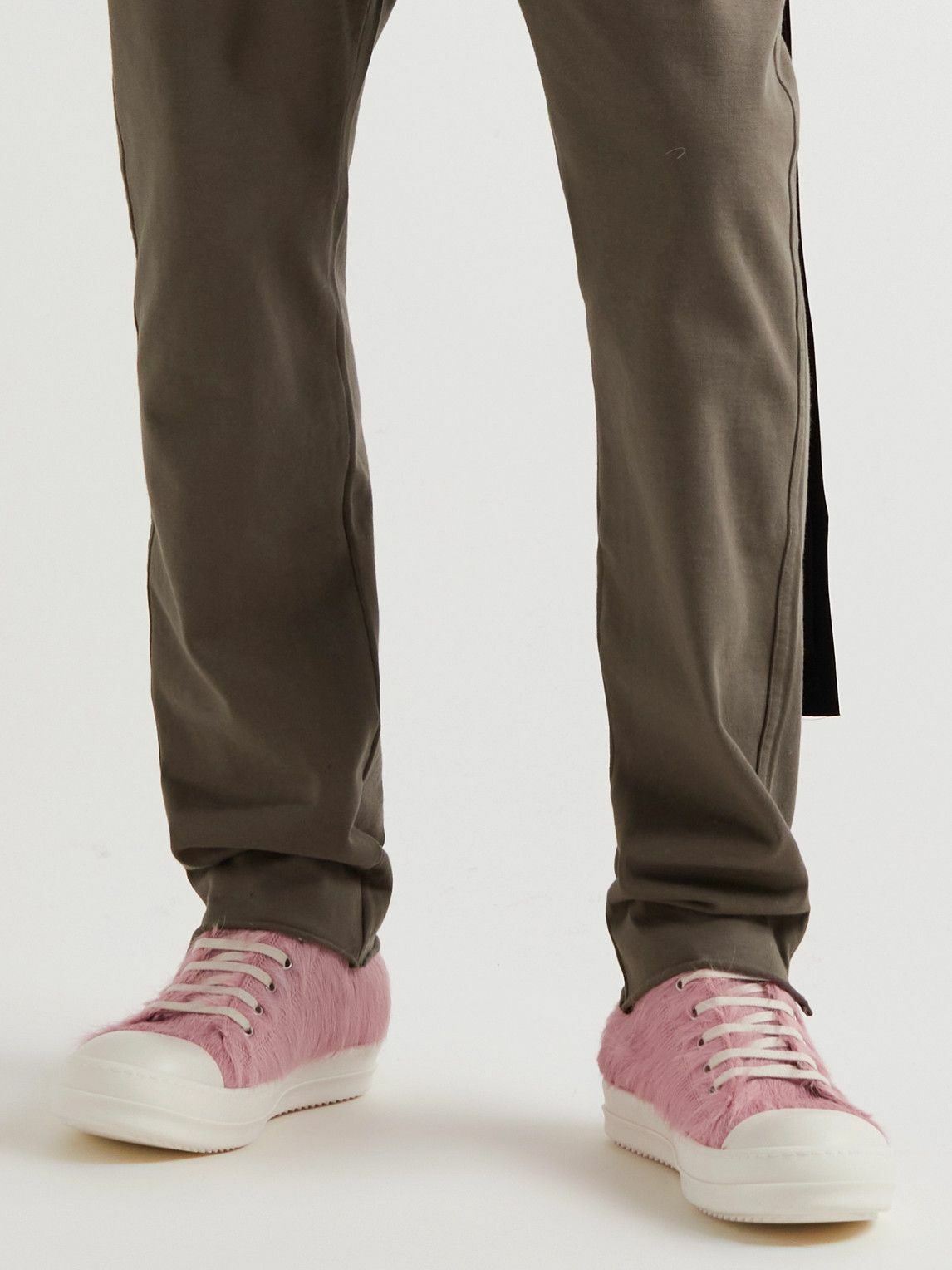 Rick Owens Leather Sneaker Boots in Pink