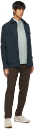 Loro Piana Blue Linen & Silk Overshirt Jacket