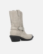 Pinko Texas Suede Boots With Metal Toe Sand
