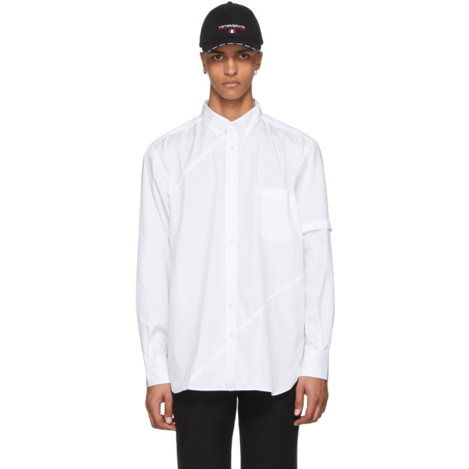 Photo: Vetements White Cut Up Plain Shirt