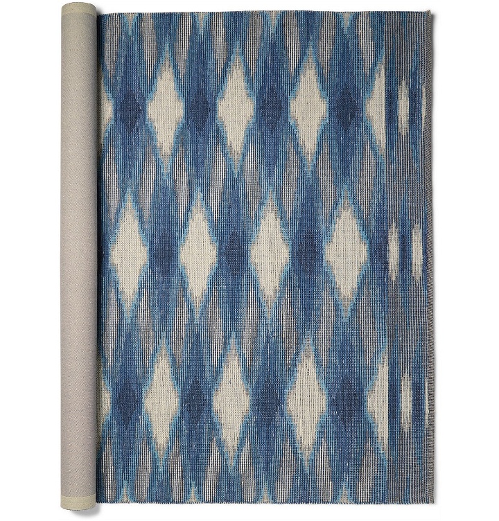 Photo: Missoni Home - Woolacombe Wool and Cotton-Blend Jacquard Rug - Blue