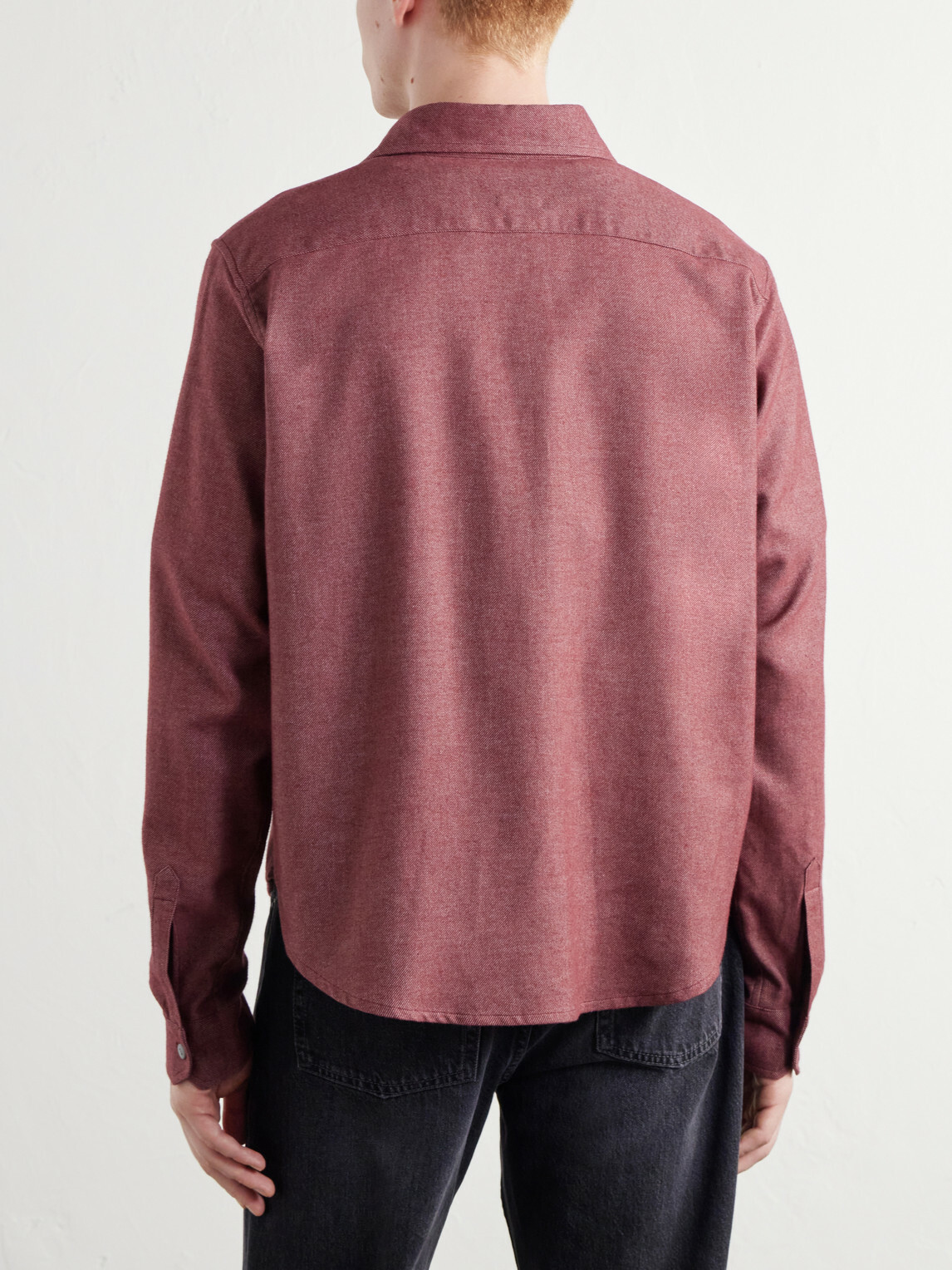 SECOND / LAYER - Brushed Cotton Shirt - Red