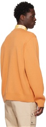 Burberry Orange Intarsia Sweater