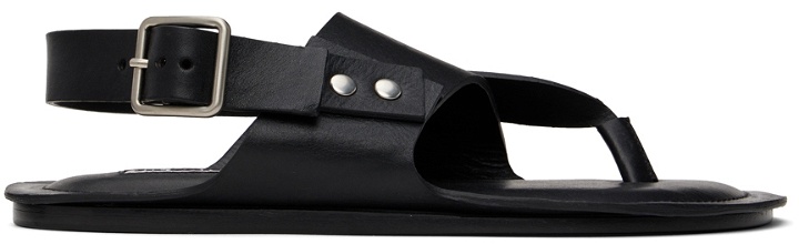 Photo: Jil Sander Black Leather Sandals