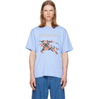 Burberry Blue Cross Stitch Knight Cotton T-shirt