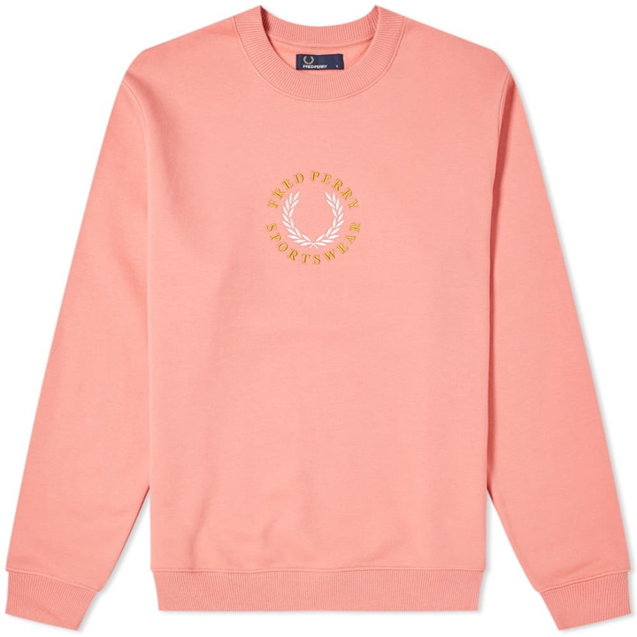 Photo: Fred Perry Fleeceback Sweat Peach Blossom