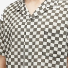 ERL Men's Checkerboard Vacation Shirt in Black/White