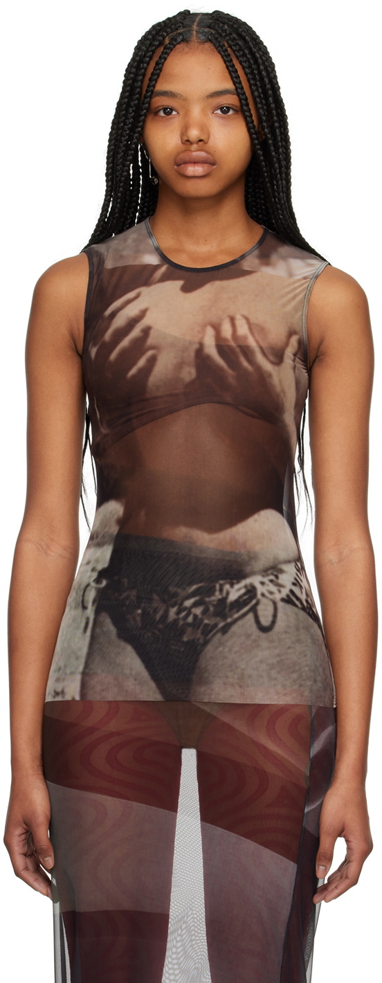 ELLISS Brown Grab My Vest Tank Top