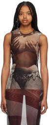 ELLISS Brown Grab My Vest Tank Top