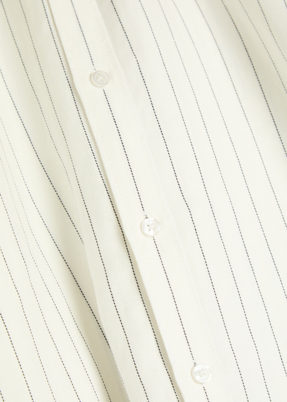 Paige Peters Striped Linen-blend Shirt Ecru