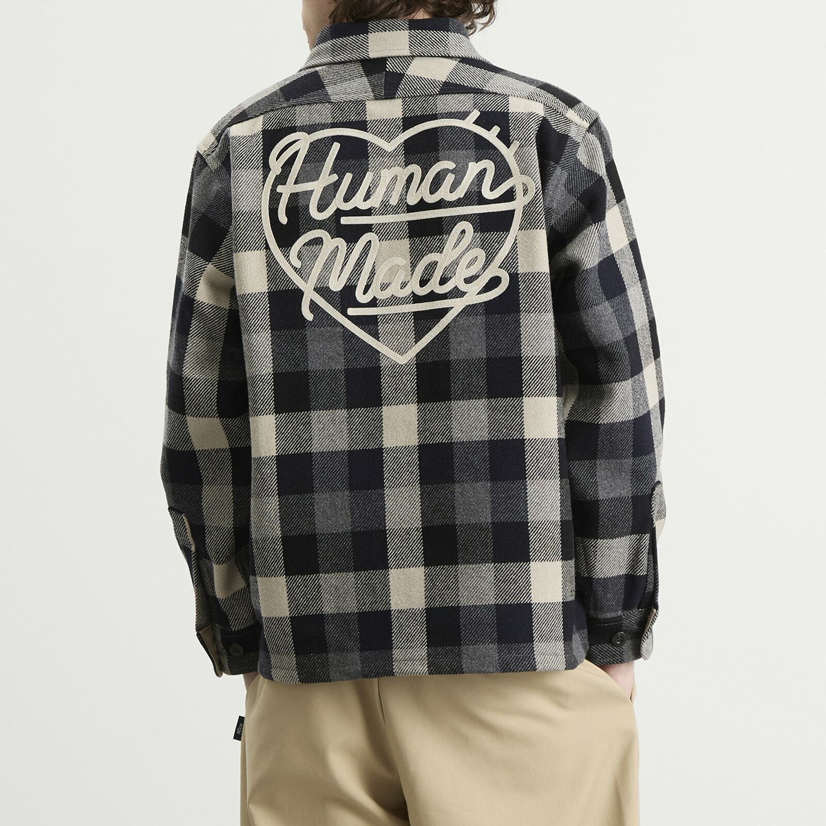 Human Made Men's Wool Check Shirt Jacket in Black Human Made Human Made Men's Wool Check Shirt Jacket in Black Human Made